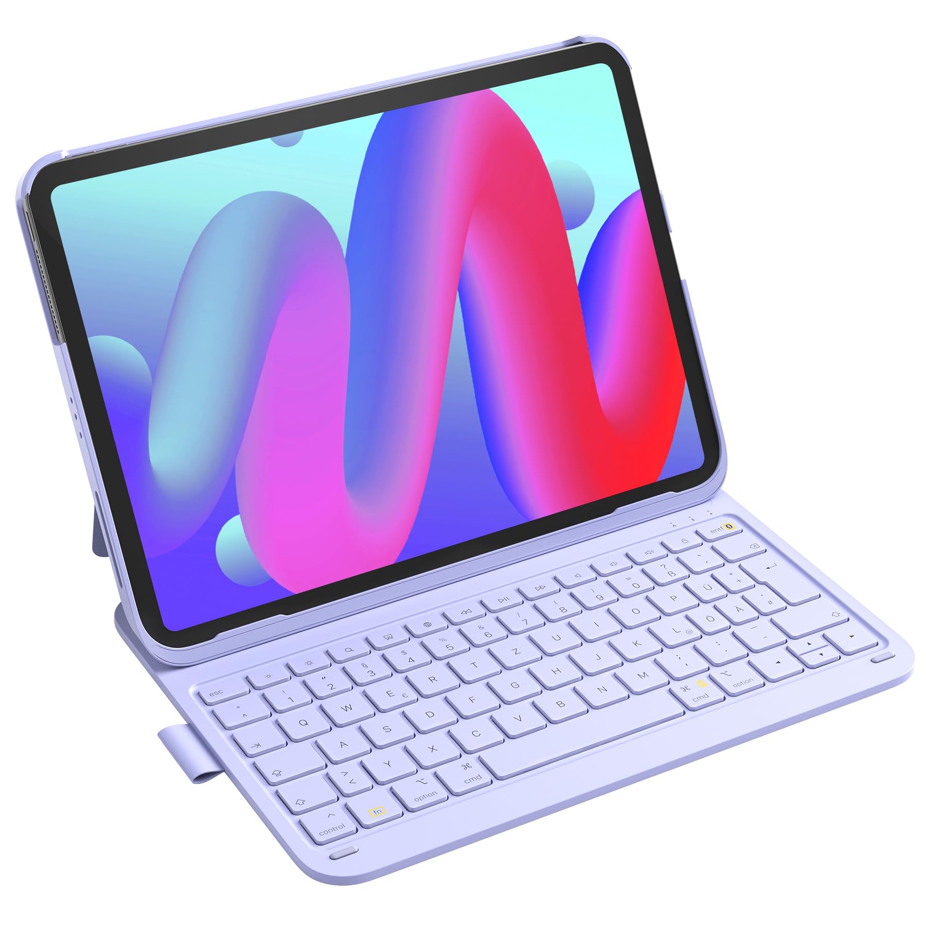 Inateck iPad 11(A16) Hülle mit Tastatur, iPad 10 Gen. Hülle mit Tastatur, für iPad Air 11" M4/ M3/M2 (2026/2025/2024),Air 5/4, Pro 11,QWERTZ,Ultraleichte Tastatur mit Stifthalter,AirTap BK2007