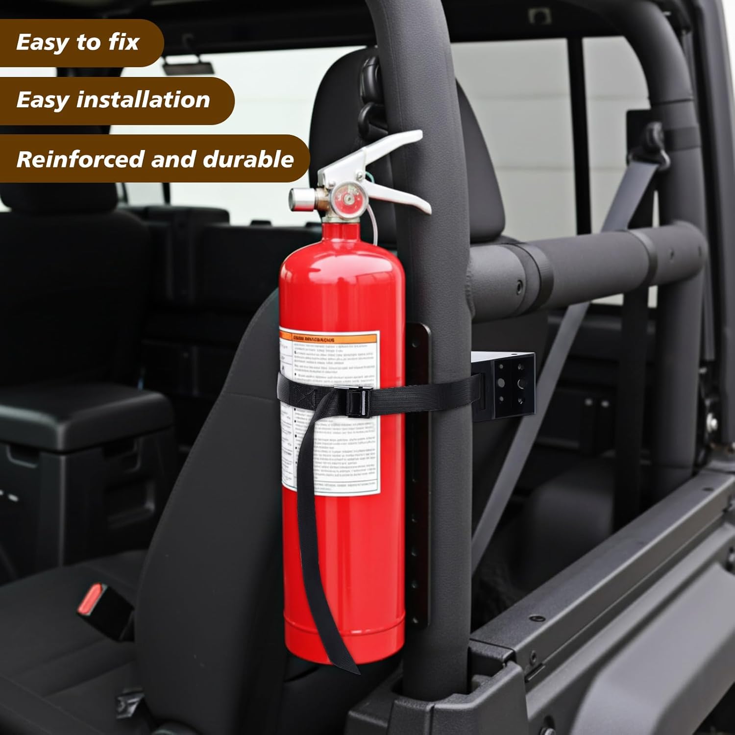 TrelaCo 4 Pcs Propane Tank Holder Gas Cylinder Wall Mounted Bracket Nitrogen Tank Holder with Screws and Safety Chain Supported 41 Inch for 4"-12" Diameter Nitrogen (Black)