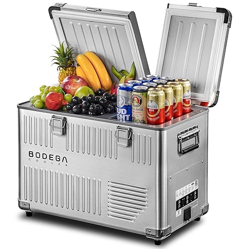 53 Quart (50L) Portable Car Refrigerator, 12V Dual Zone Car