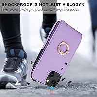 Vista 27 de Folosu Funda compatible con iPhone 13 con soporte para tarjetas, rotación de 360°, soporte de anillo de dedo con función atril, protección RFID