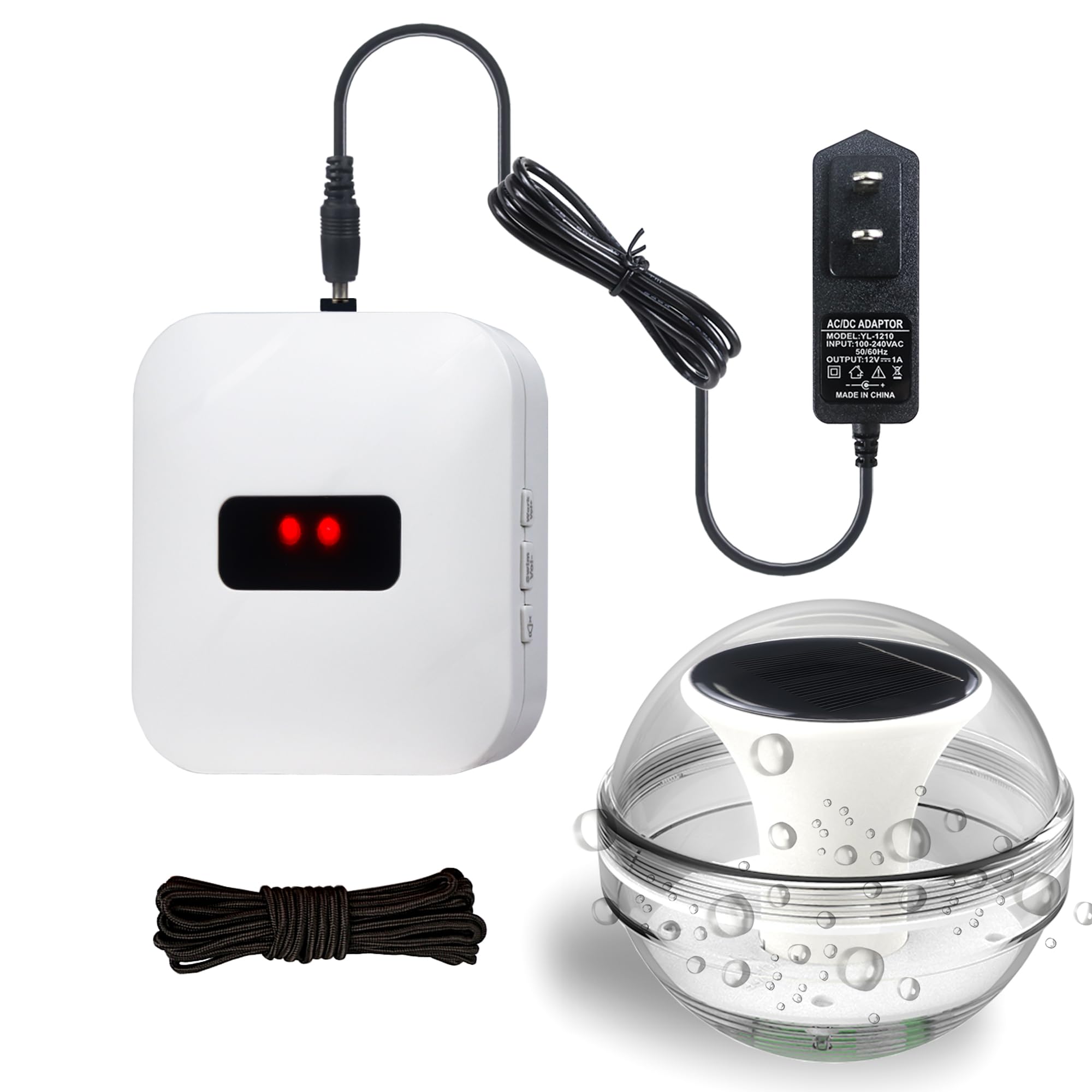 EIIDAR Swimming Pool Alarm?Pool Safety Alarm System?Floating Solar Wave Alarm Can Monitor Swimming Pools?Suitable for Indoor and Outdoor Swimming Pools, Suitable for Protecting The Safety of Family.