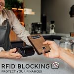 RFID Slim Leather Wallet for Men: Smart Pop Up Card Holder with ID Window | Minimalist Bifold Front Pocket Card Wallets with Money Pocket - Gift for Father Husband Boyfriend on Birthday Anniversary