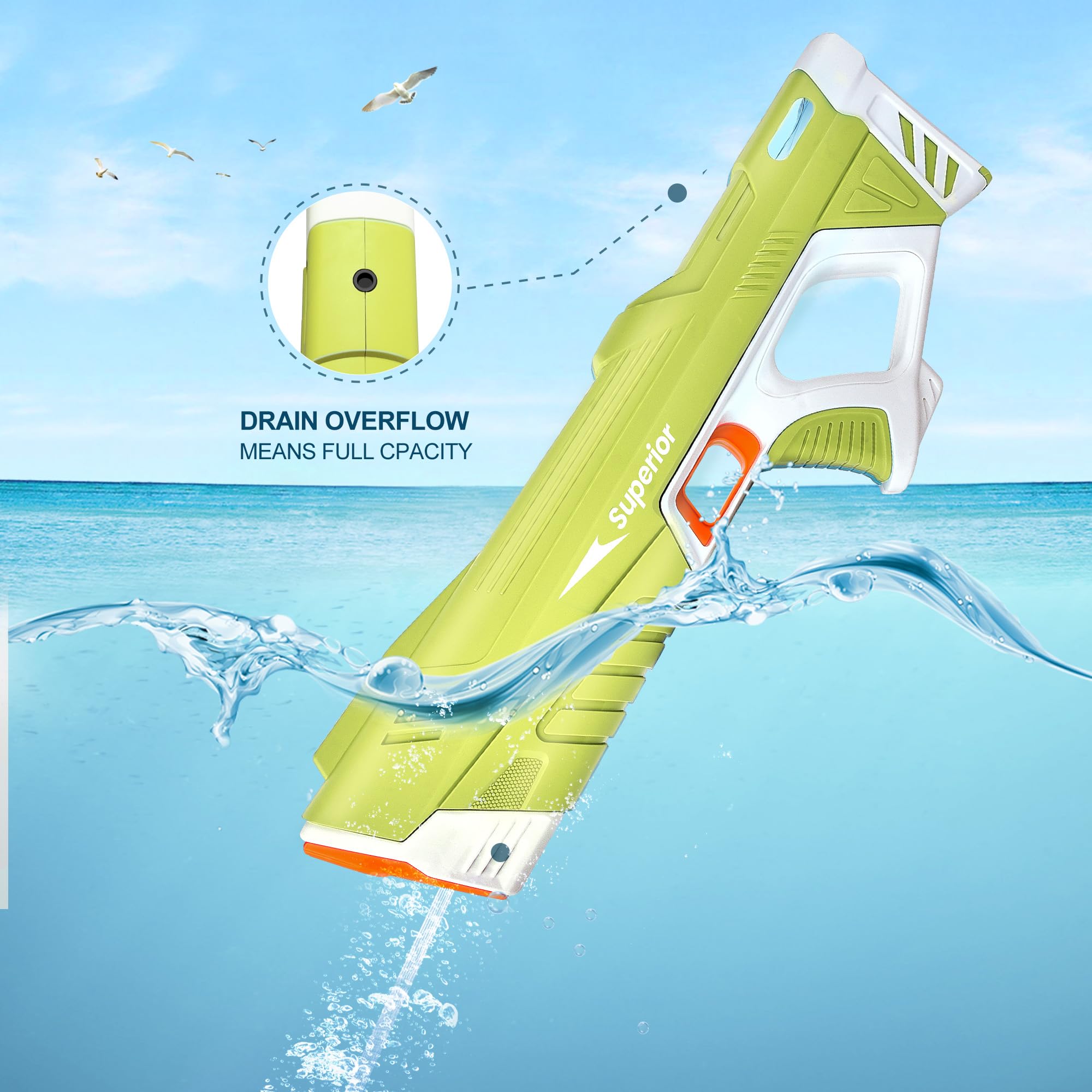 Pistolet à Eau électrique Automatique - Batterie Rechargeable USB - Portée 8-10 M - Pour Plage, Piscine, Jardin (Bleu Pistolet à Eau électrique Automatique - Batterie Rechargeable USB - Portée 8-10 M - Pour Plage, Piscine, Jardin (Bleu