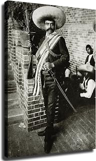 Vintage Posters Emiliano Zapata Mexican History Revolution Photos Educational Posters Picture HD Print Poster Retro Painted Modern Home Bedroom Room Aesthetic Decoration (20x30inch-No Framed)