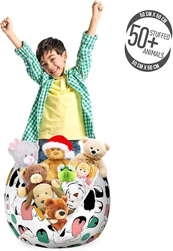 Miniatura 27 de Lunarable Silla de almacenamiento para adolescentes, coloridos patines de estilo retro, para actividades juveniles, para niñas y niños, divertido