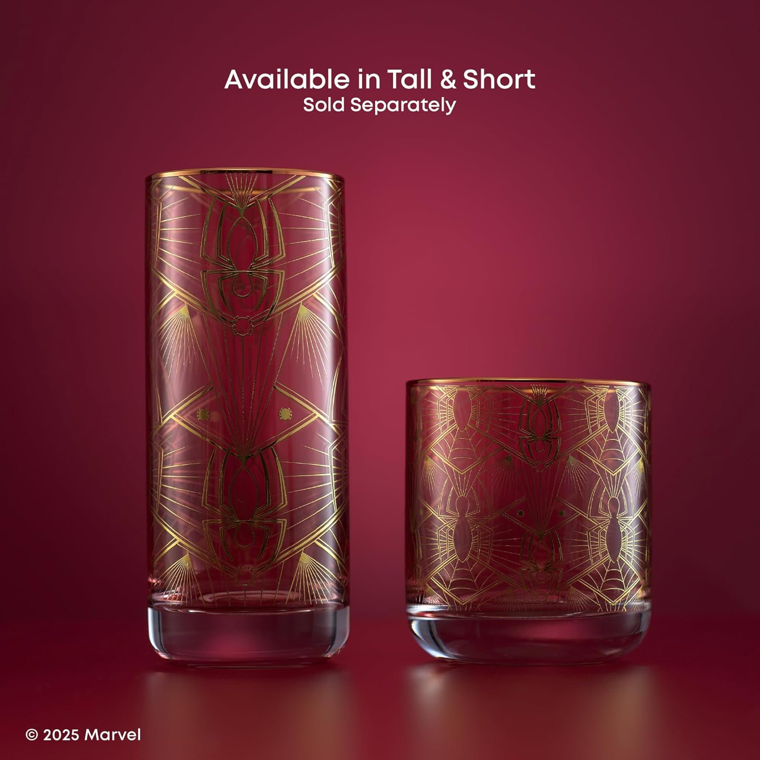 JoyJolt Marvel Spider-Man Legacy Short Drinking Glasses, 10oz Superhero Glass Cups Set of 4, Kitchen Glass Tumbler Set, Gifts for Men and Women, Cool Marvel Stuff for Fathers Day - Image 7