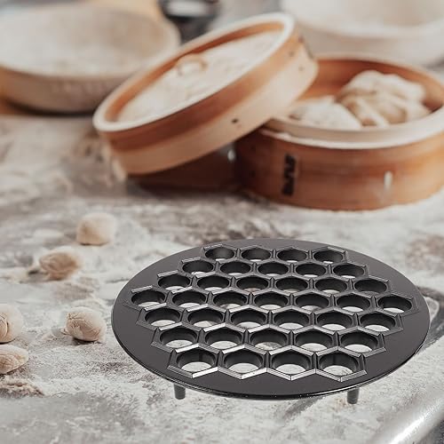 Miniatura 10 de Molde de ruso para albóndigas para hacer ravioles de metal, color negro