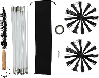 Chimney Sweep Kit Head and Extension Rod with Rod Brush