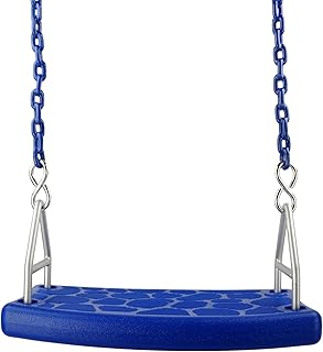Swing Set Stuff Inc. Flat Seat with 5Coated Chain & SSS Logo Sticker Flat Seat Coated Chain, Blue