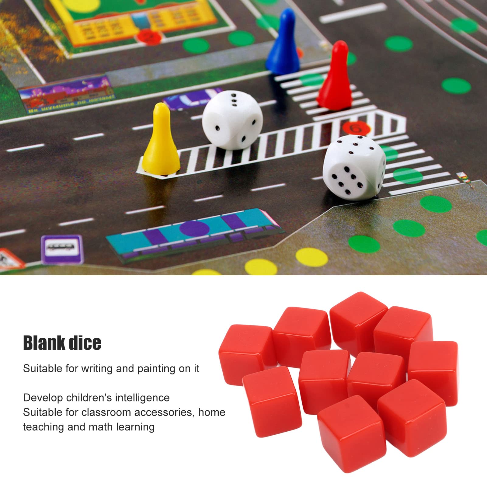 RiToEasysports Kit 30 Dadi Vuoti A 12 Facce In Plastica - 2,2 Cm - Scrivibili E Personalizzabili Per Giochi Didattici E Fai Da Te - 3