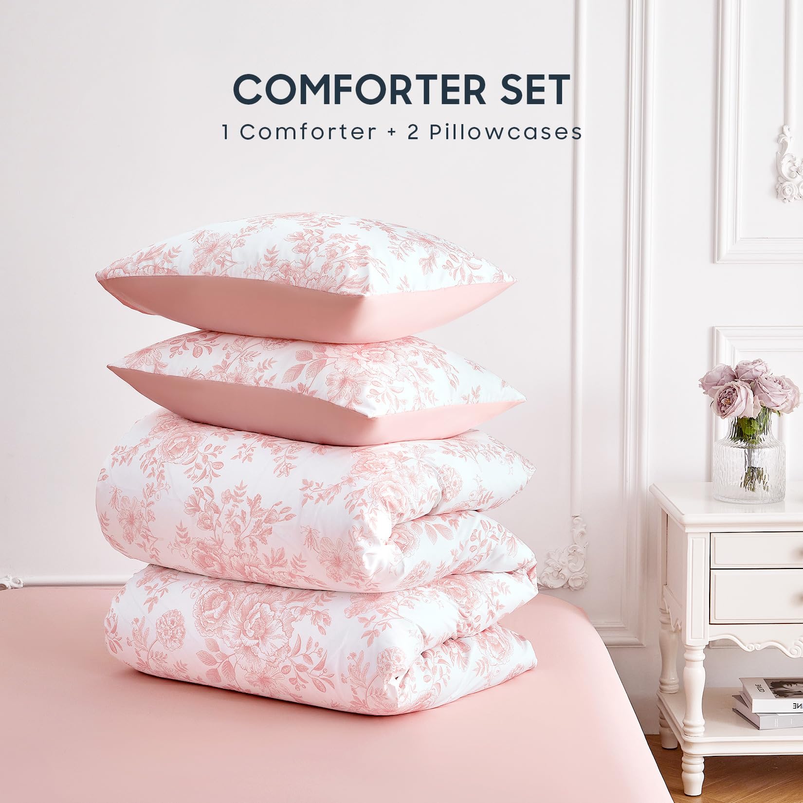 Wake In Cloud Floral Comforter Set - Cottagecore Style -2