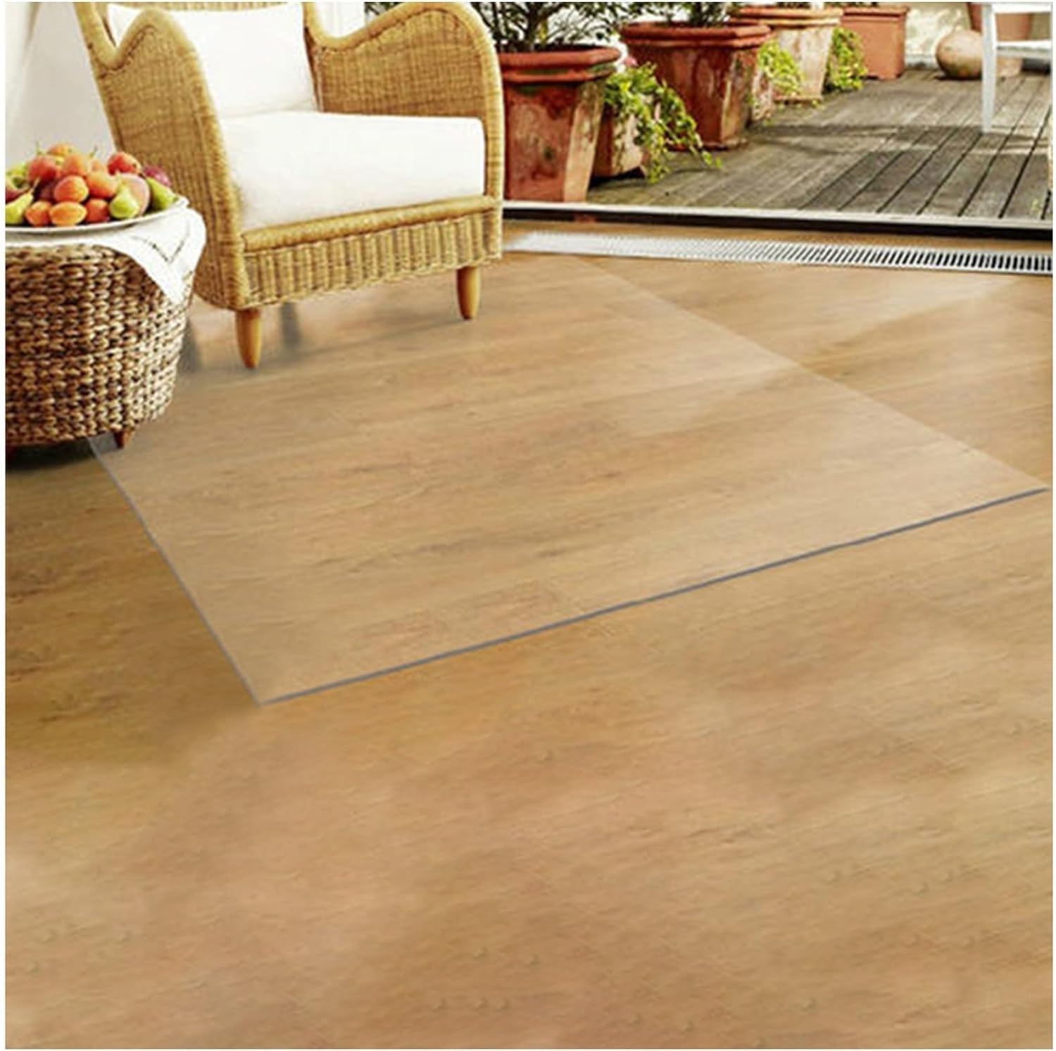 NonSlipCarpet Protector MatTransparent Antiskid Floor Rug Pad Perfect for Hardwood Floors Laundry Rooms & Entryways Large Size (67"x118")