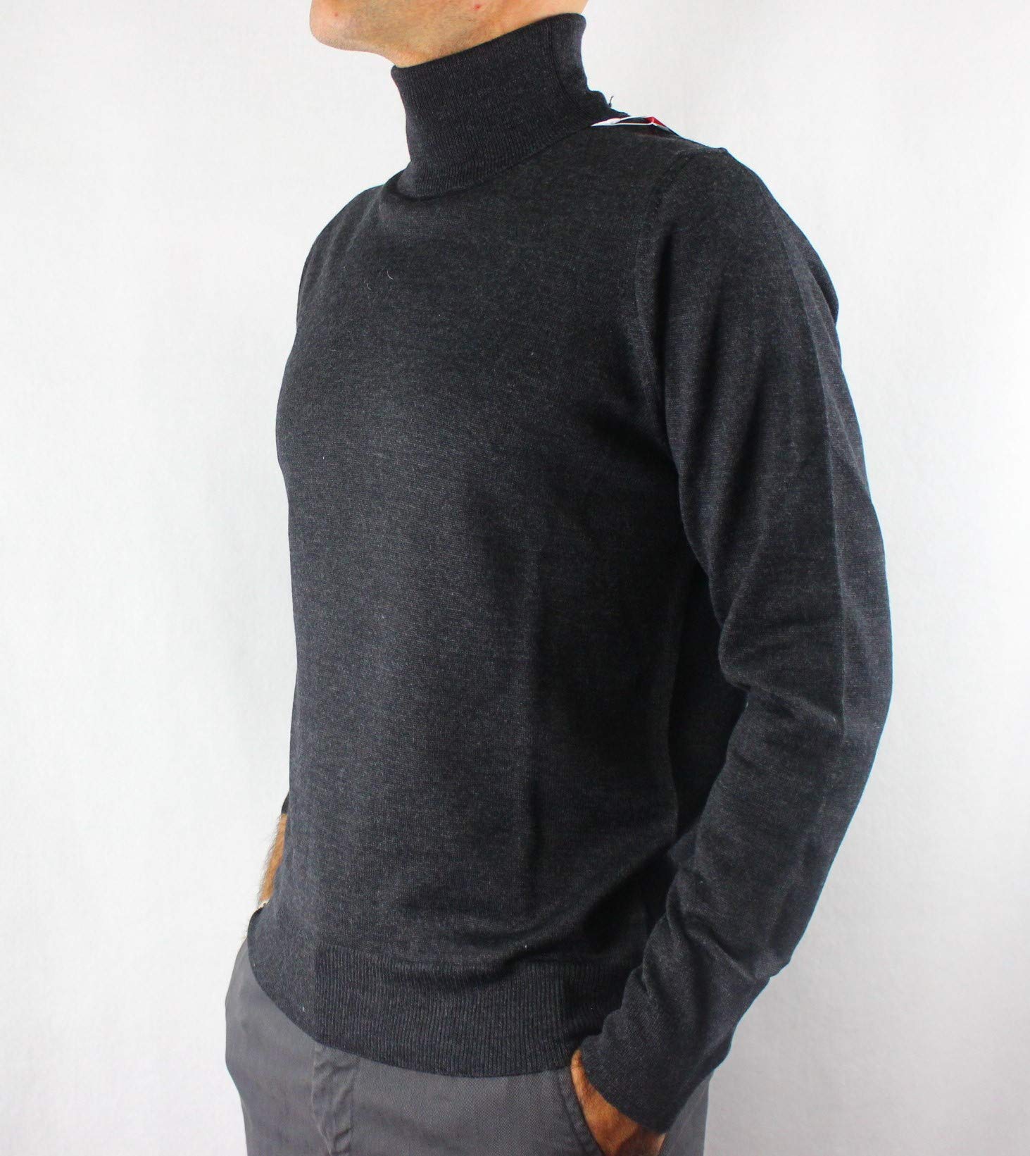 Profili di Toscana.Maglia Uomo Collo Alto.80% Lana Merinos.Ciclista.Made in Italy