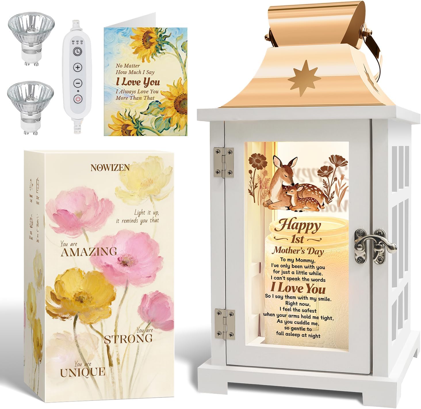 Gifts for New Moms - Candle Warmer Lamp with Timer and Dimmer, Vintage Wax Warmer for Jar Candles, Ideal for 1st Mother’s Day, Christmas, Birthdays, and Celebration