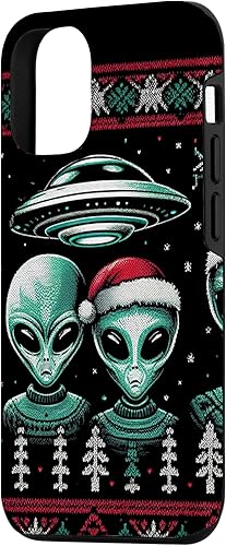 Miniatura 2 de Funda de pijama para iPhone 1212 Pro Alien UFO Christmas Ugly Sweater