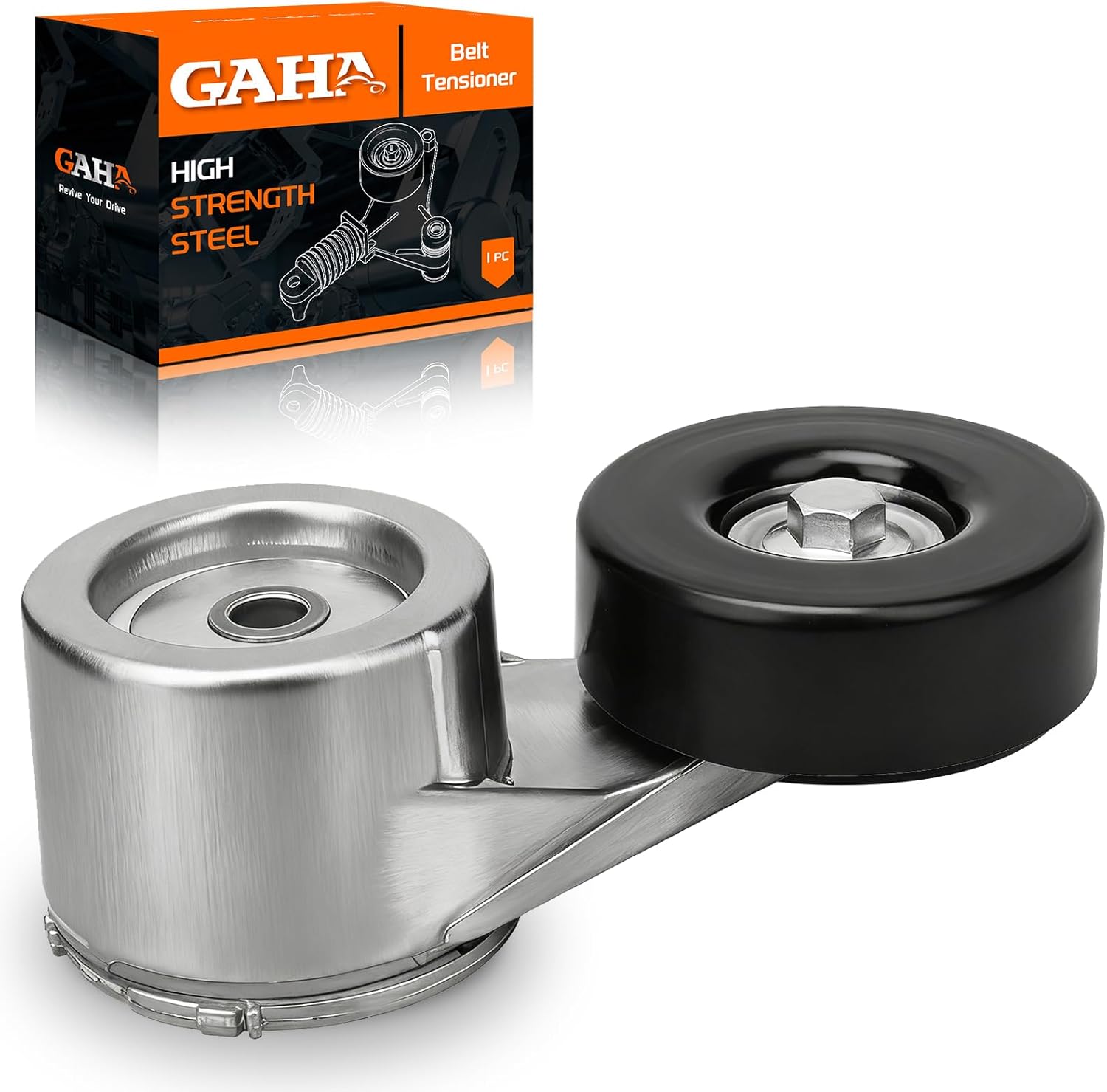 GAHA 38108 Belt Tensioner Pulley Assembly, Compatible for Chevy Astro/Blazer/ C1500 Suburban/ 2500/3500/ Tahoe, GMC Suburban Jimmy Yukon, Oldsmobile 1991-94 Bravada 4.3L 5.0L 5.7L, Replace# 89339