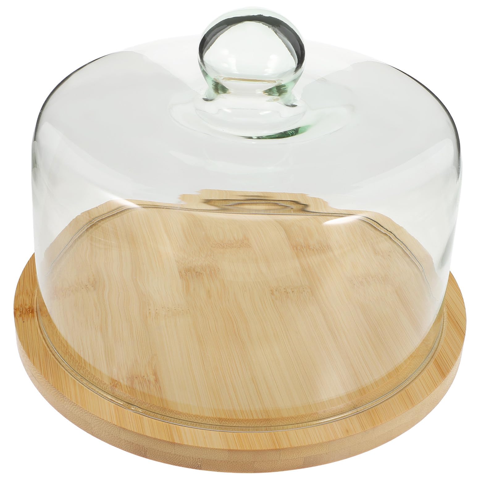 Kuchenschutzhaube und Glas mit Tablett für Brot und Snacks