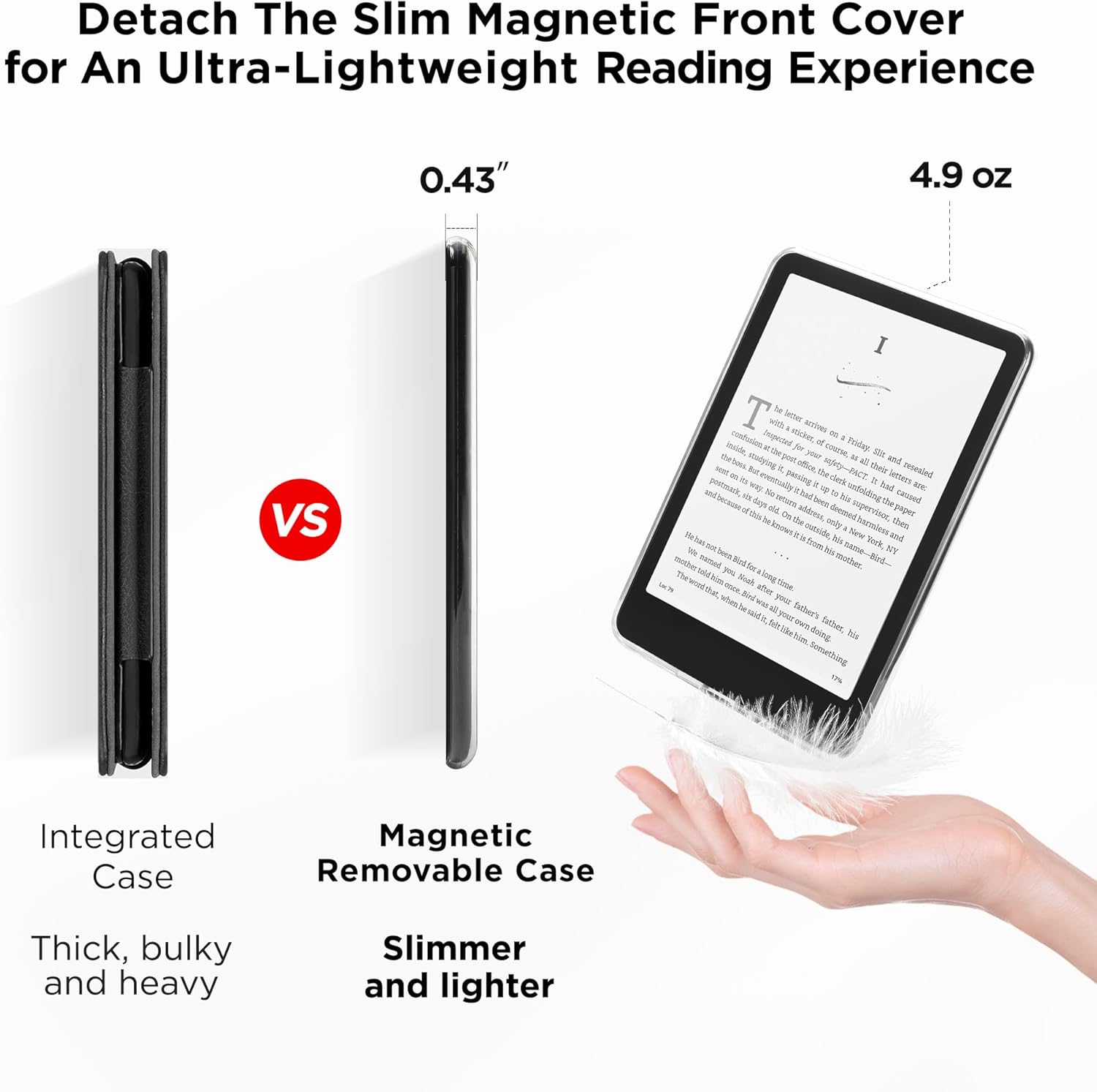 Case for 7'' Kindle Paperwhite 12th Gen 2024 and Kindle Colorsoft Signature Edition, Slim PU Shell Cover Case, Cherry Crocodile Print