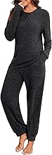 PrinStory Womens Pajama Sets Long Sleeve Pajamas Soft Pjs Sets for Women 2 Piece Lounge Set Loungewear with Pockets