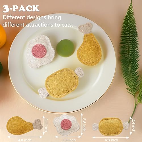 Miniatura 10 de Paquete de 3 juguetes de hierba gatera para esponja natural vietnamita de lufa, 100% a base de plantas, juguetes comestibles para gatos lamen,