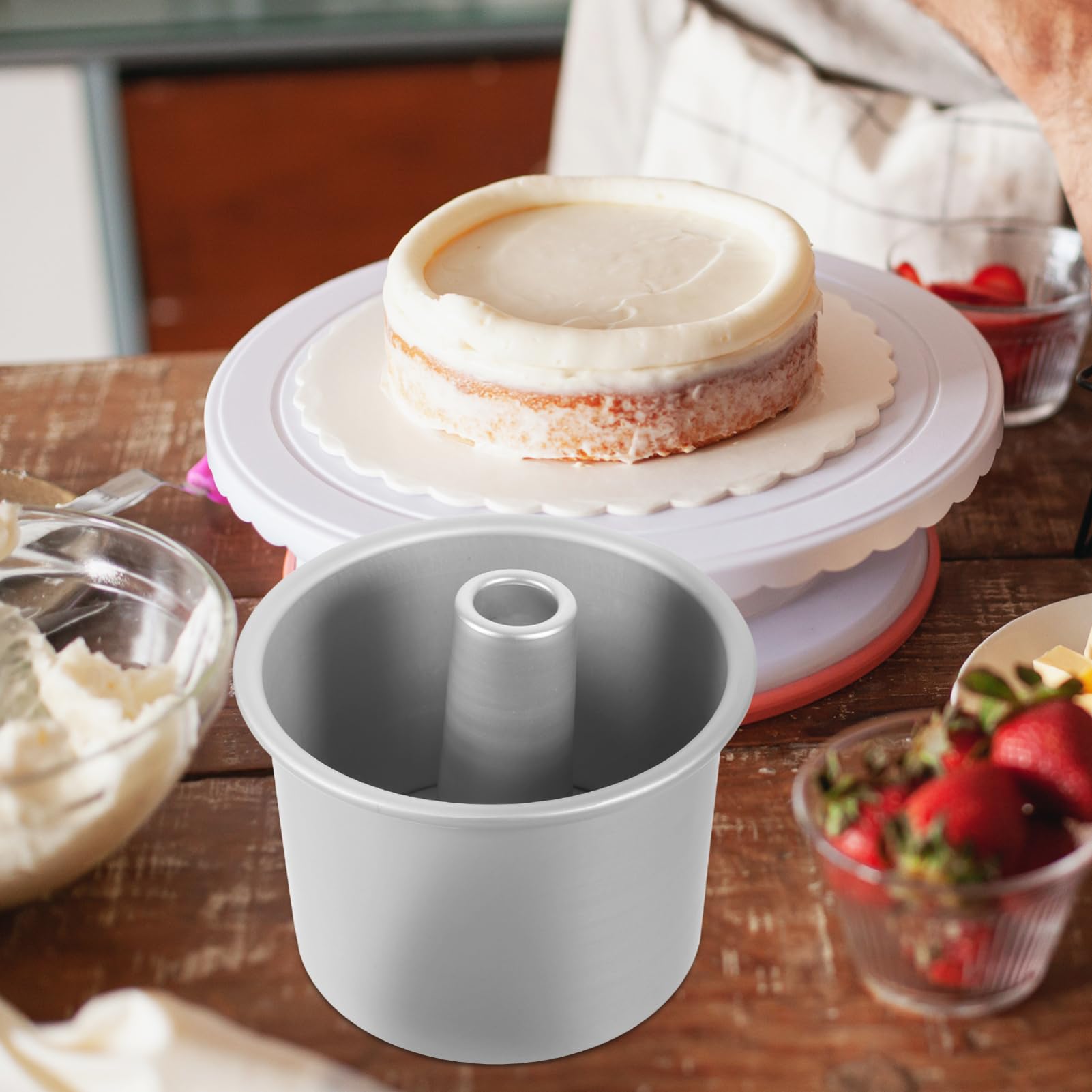 TOPBATHY 2stücke Runde Kuchenform Mit Abnehmbarem Boden Antihaft Backform Für Muffins Torten Und Desserts Für Kreative Backprojekte Küche