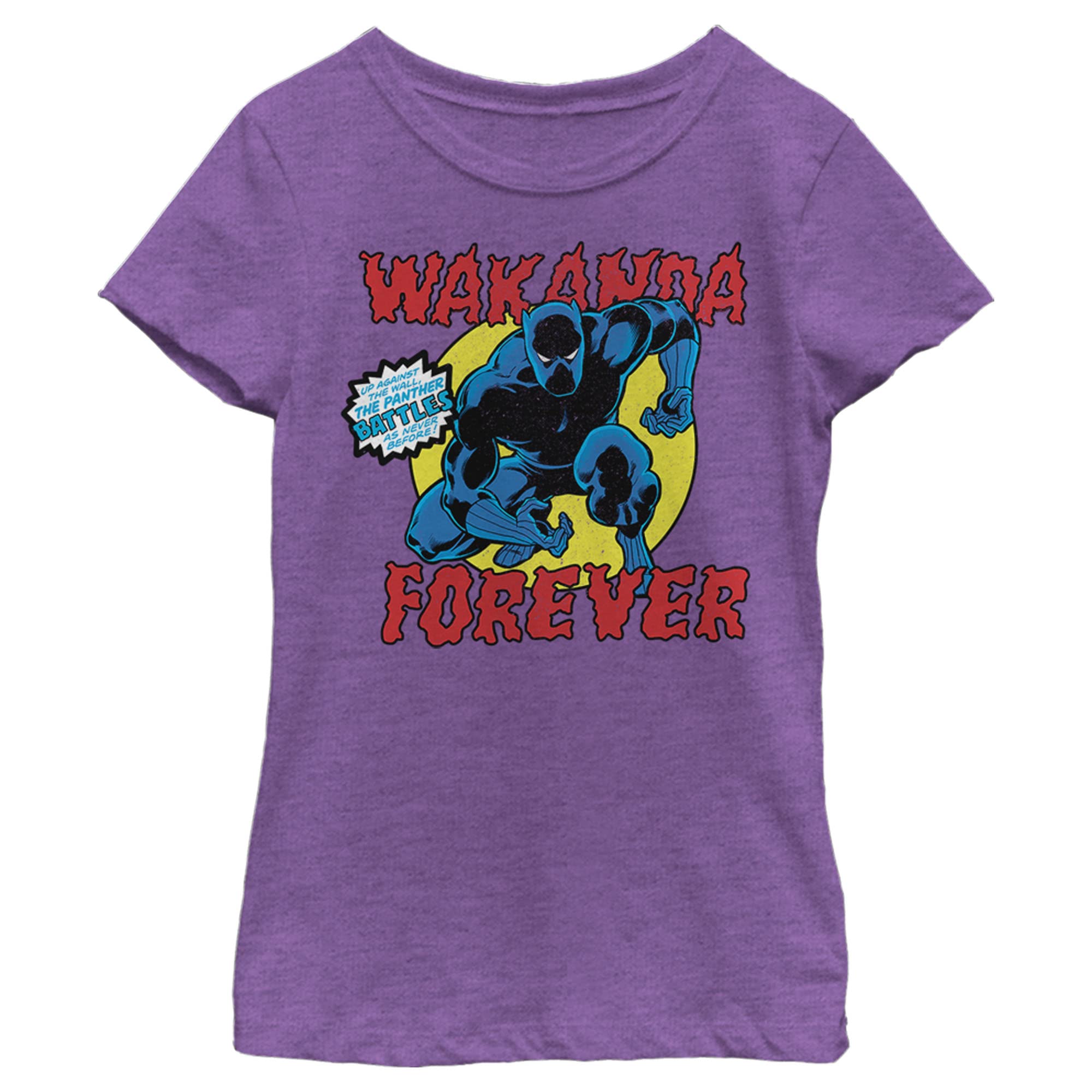 T-shirt Marvel Panther Battles haut fille motif résistant manches courtes - 5