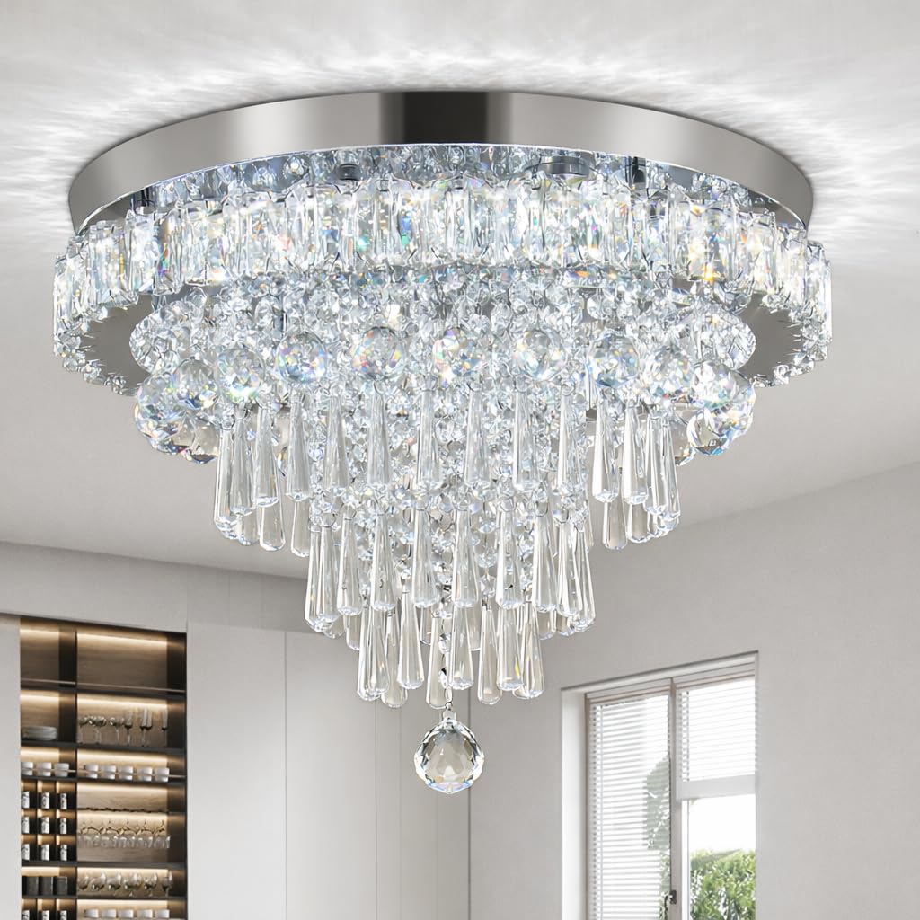 FRIXCHUR Crystal Chandelier - Warm White LED -9