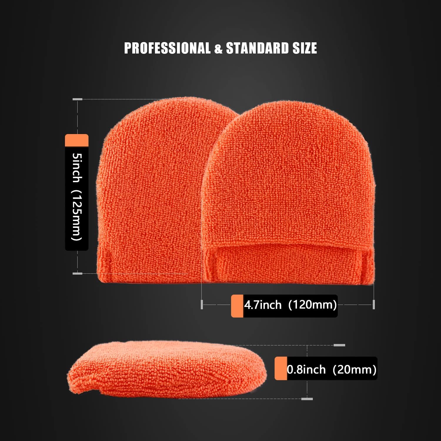 SPTA Car Microfiber Wax Applicator Pads with pocket Car Clean Cleaning For Car Pack of 10Pcs