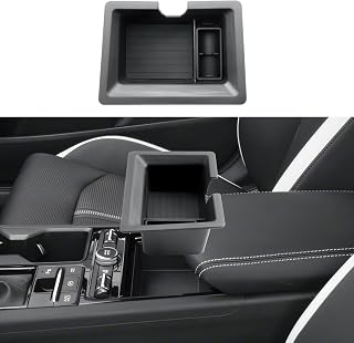2026 K5 Center Console Organizer - For 2025-2026 Kia K5 Console Storage Tray With Silicone Coin Slot - Compatible with 2025 2026 Kia K5(LXS/GT-Line/GT/EX) Accessories Armrest Organizer ABS