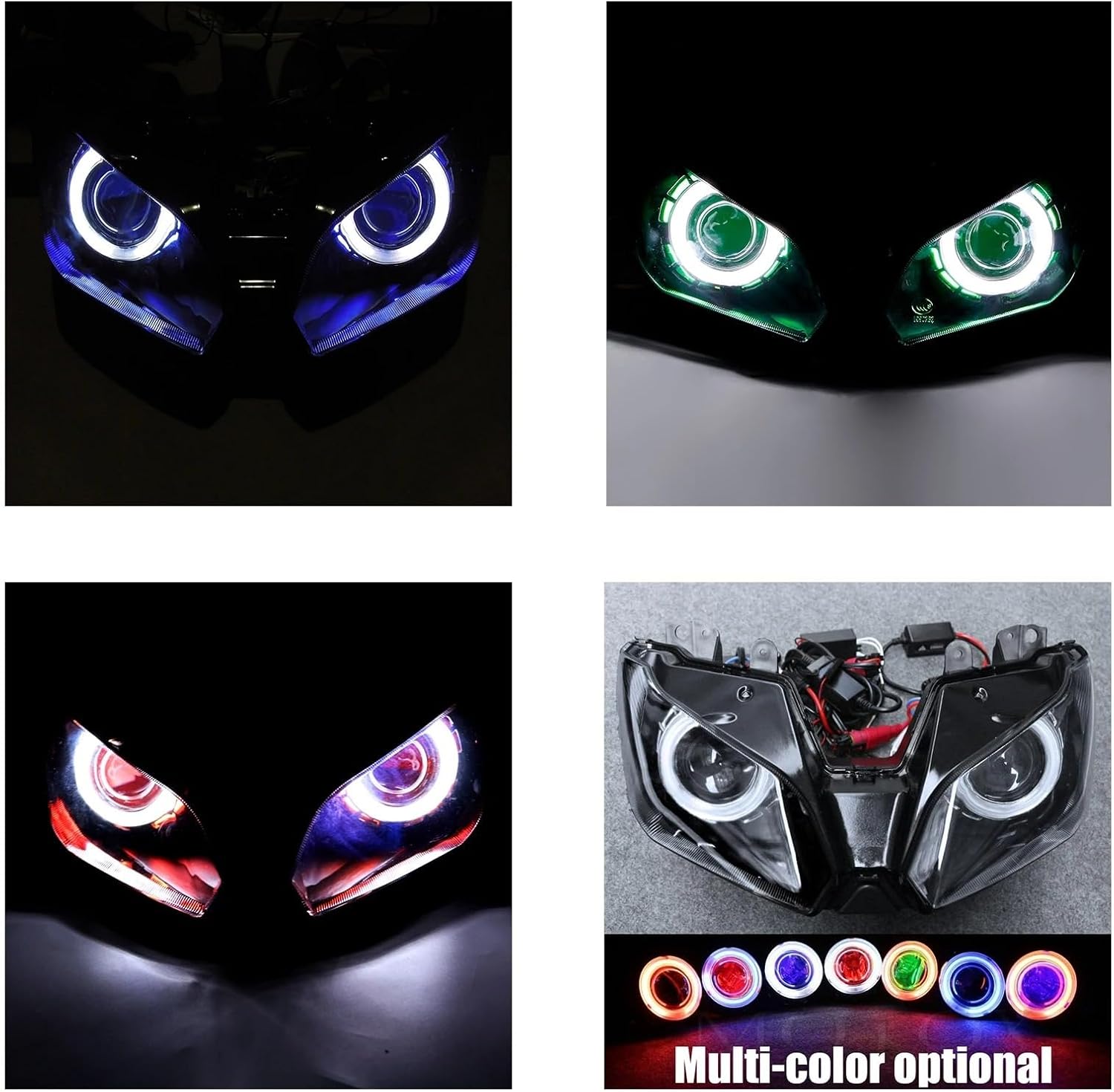 WMW) 7インチ プロジェクターLEDヘッドライト ブラック MS-880N-B