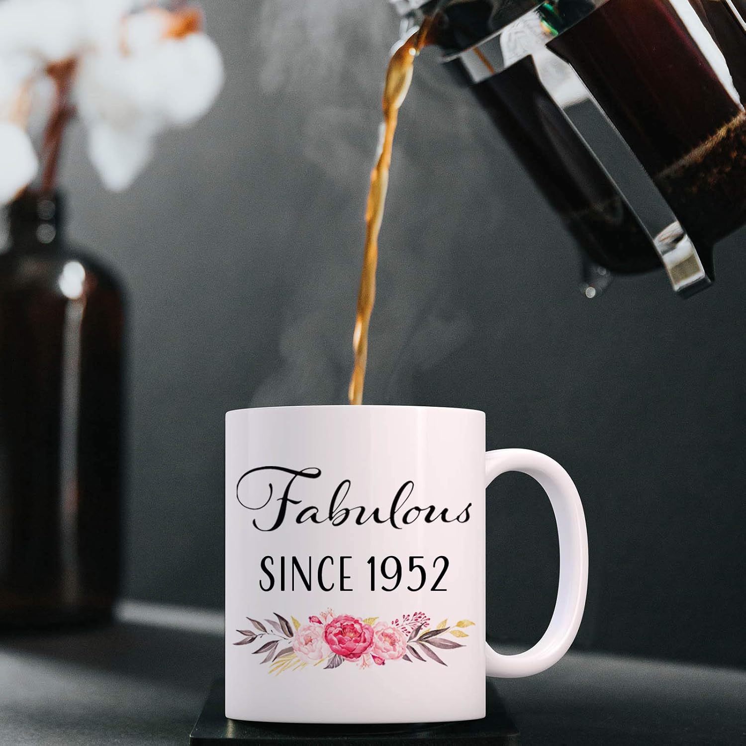 1952 74th Birthday Gifts for Women Men, Turning 74 Years Old Birthday Gift Coffee Mug, Funny 74th birthday Gifts Ideas - 1952 Fabulous Coffee Mugs for Mom, Wife, Sister, Daughter, Aunt, Grandma - Image 6
