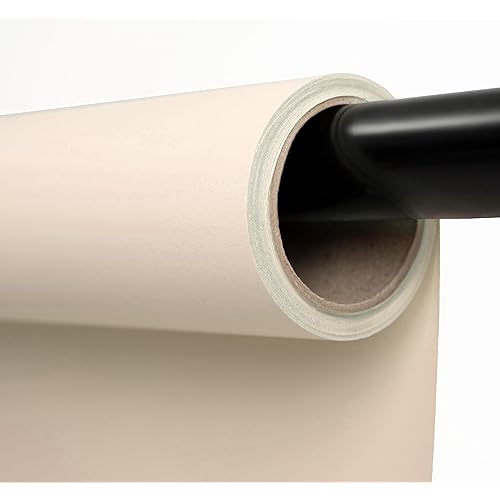 Kate Seamless Paper Backdrop Beige Cream Paper Backdrop for Photoshoot (86''x32.8' Ivorine)