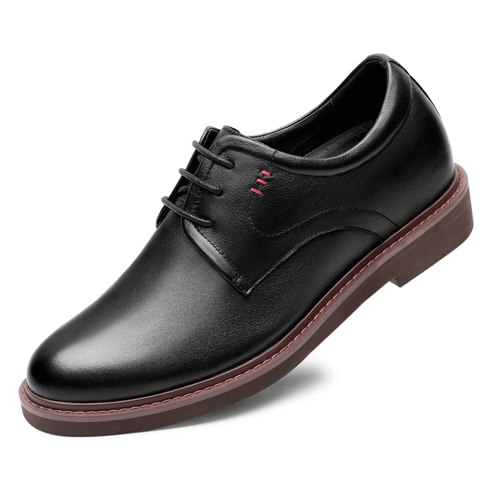 CHAMARIPA Elevator Shoes for Men Derby Oxford Dress Shoes Black