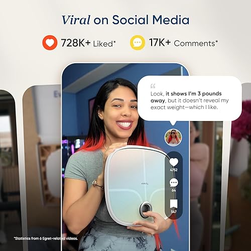 Miniatura 8 de Etekcity Báscula recargable inteligente para peso corporal, IMC, grasa, masa muscular, elegible para FSA y HSA, báscula de baño digital con 13