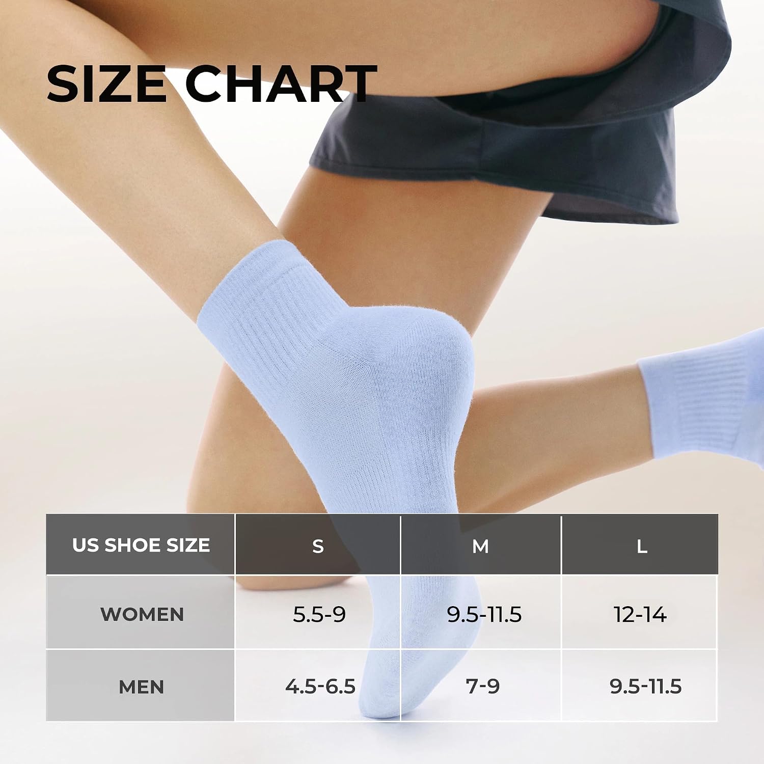 CS CELERSPORT 5 Pairs Mini Crew Ankle Socks for Women and Men image 2