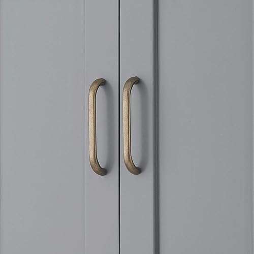 Miniatura 30 de Elegant Home Fashions Dawson Collection clóset de pared con estantes, color blanco Blanco,Gris,Espresso oscuro,Espresso,Blanco y