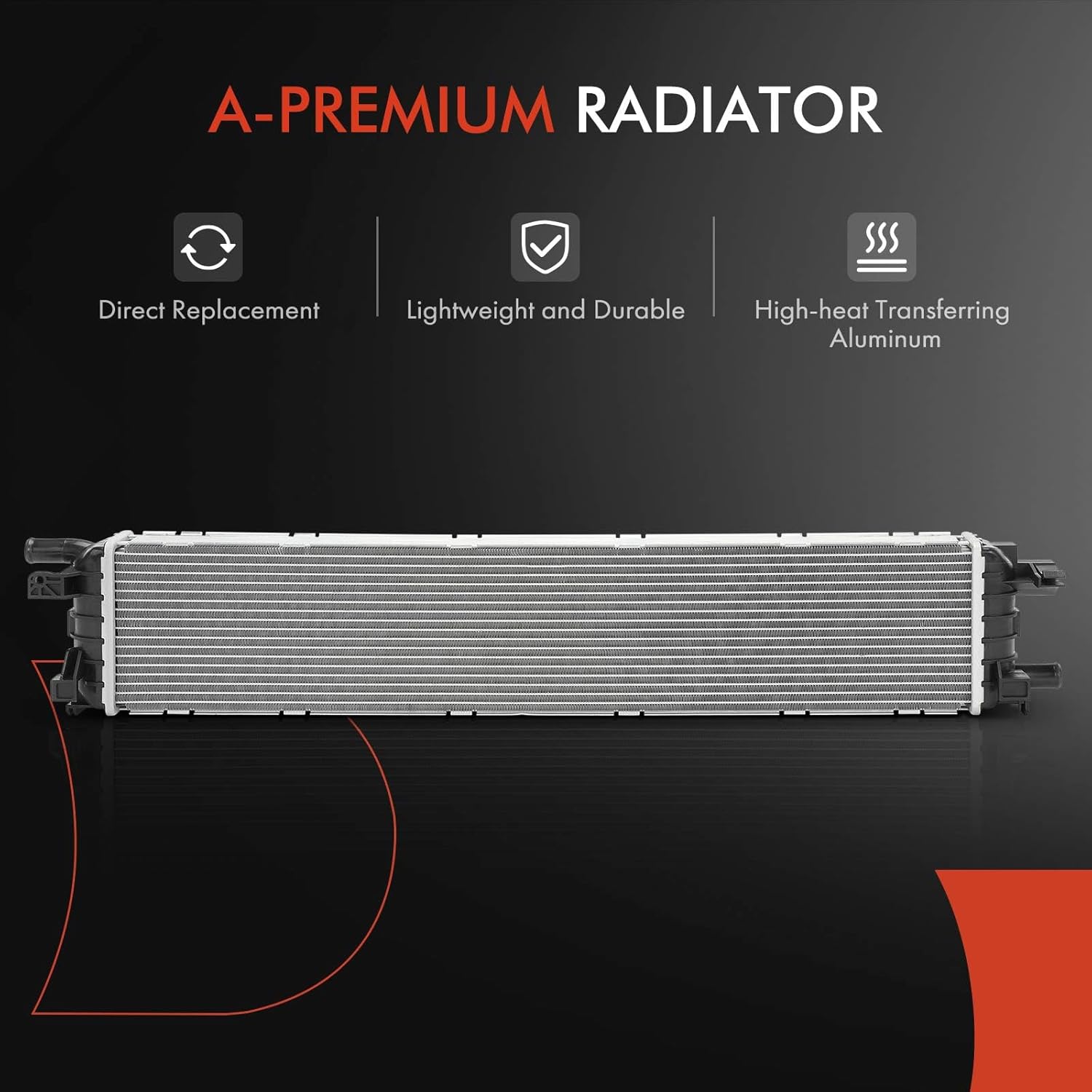 A-Premium Center Lower Engine Coolant Radiator Assembly Compatible with Audi A6 Quattro/A7 Quattro 2012-2015, S4/S5 2010-2012, 3.0L, Replace# 8K0145804F, 8K0145804H