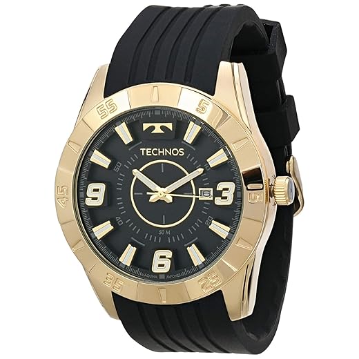 Relógio Technos, Pulseira de Silicone, Masculino Preto 2115KZA/8P