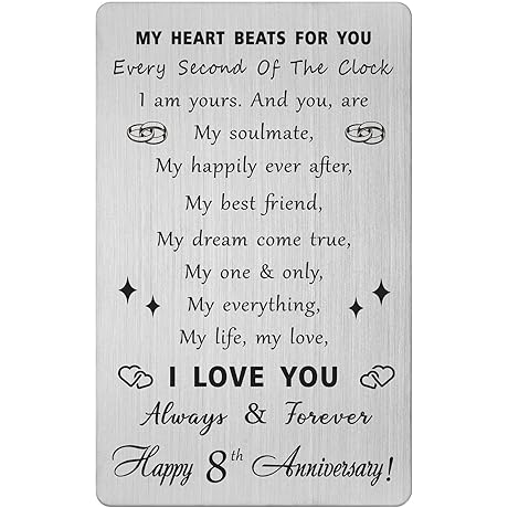 8th Anniversary Card - Express Love with This Unique Keepsake