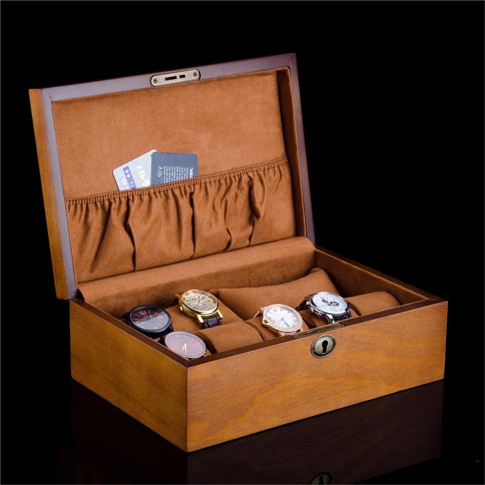 Portaorologi in Legno Massello Scatola porta orologi in legno da 10 slot | Solido supporto for display organizer(Style 3)