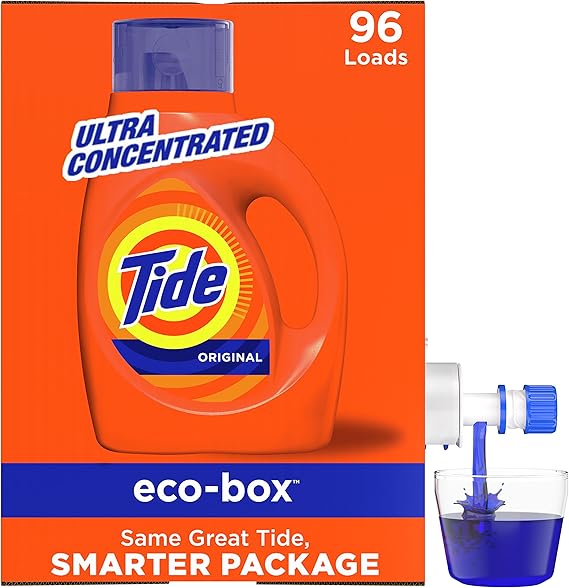 Tide Laundry Detergent Liquid Soap EcoBox, Ultra