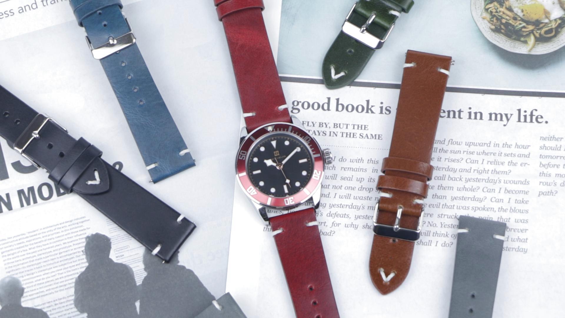 Amazon.com: WOUKUP Vintage Leather Watch Band Quick Release