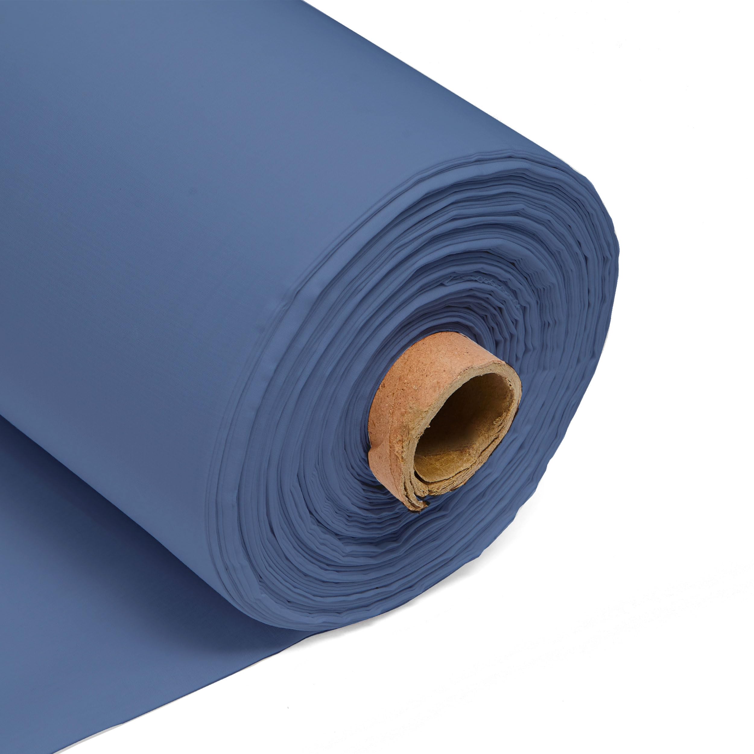 Cadet Blue 100% Cotton Plain Fabric – 60 Inch 150cm Wide 150GSM Material - Sewing, Dressmaking, Quilting, Curtain Linings, Pillowcases & Totes by Discount Fabrics LTD - 25Metre