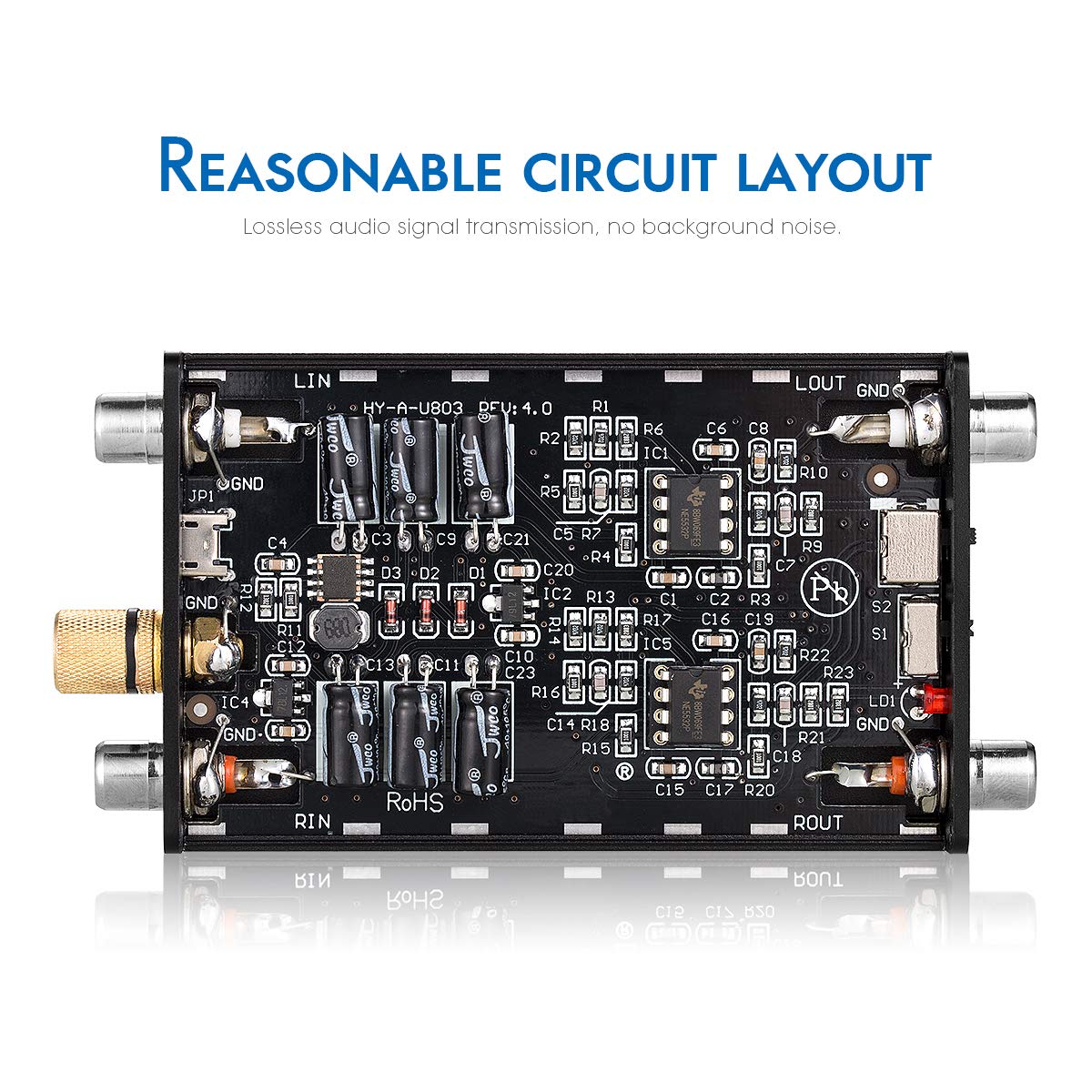 Nobsound T1 PRO Mini MM MC Phono Stage Preamp Record Player