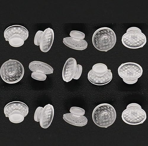 SmileTech Botones linguales de cerámica compuesta de ortodoncia transparente base redonda unible paquete de 1