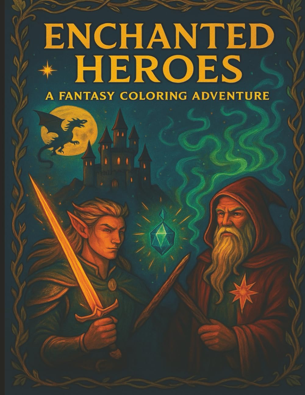 Enchanted Heroes: A Fantasy Coloring Adventure