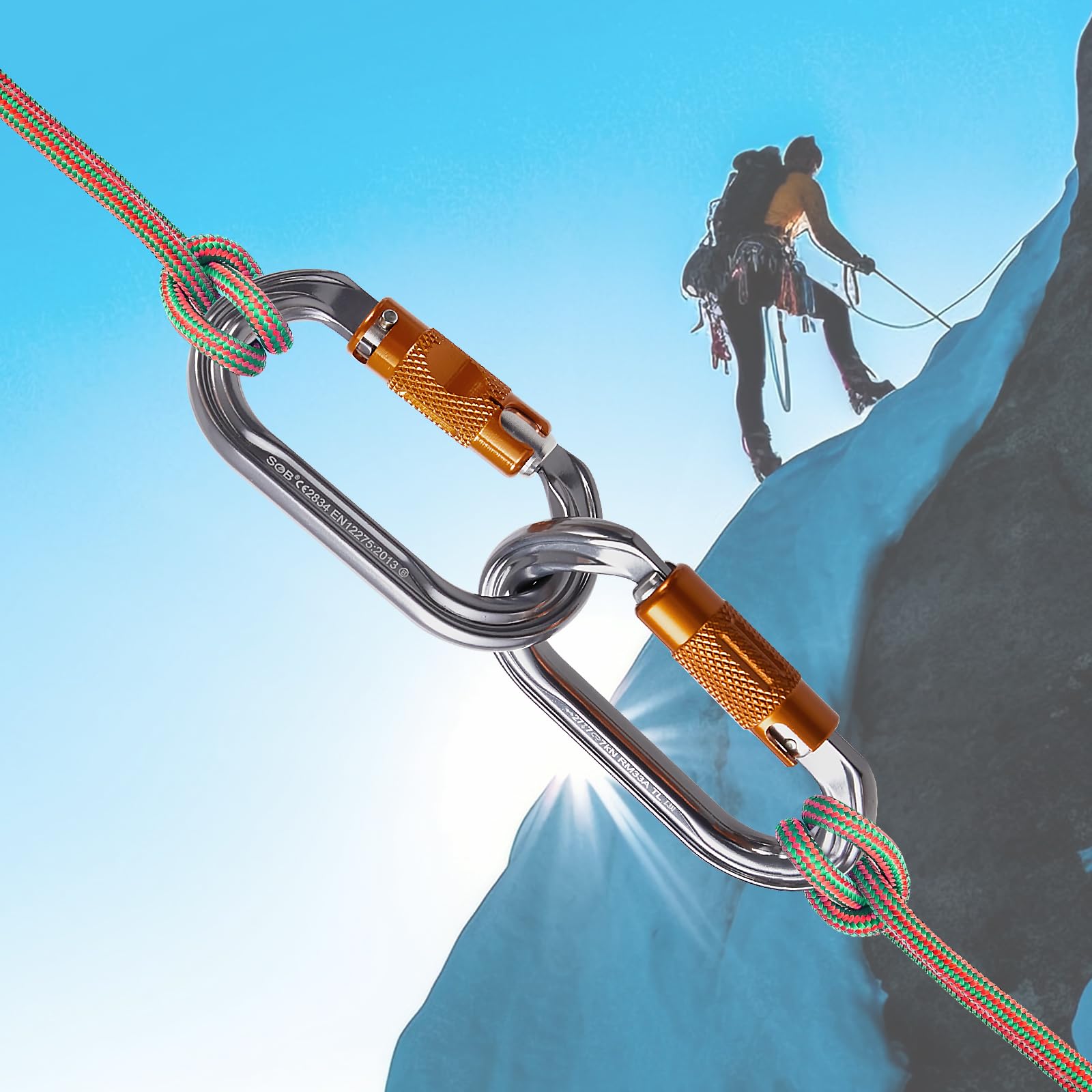 Moschettone Arrampicata Ganci per Moschettone per Impieghi Gravosi