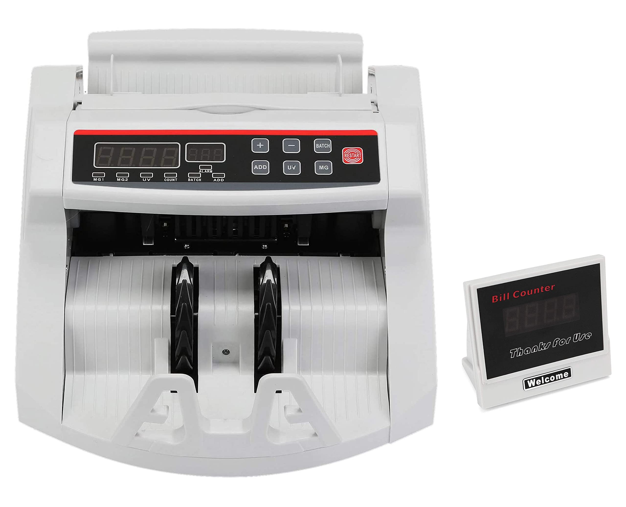 MACCHINA CONTA BANCONOTE CON DISPLAY LED, CONTABANCONOTE CONTATRICE PER BANCONOTE, DENARO CONTEGGIO RAPIDO - DISCORAMA®