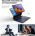 Dexnor Case clavier pour Samsung Galaxy Tab S10 Lite/S10 FE/S9 FE 5G 10,9"/S9 11"/ Case avec clavier magnétique flottant Cantilever Stand Multi-Touch Trackpad backlit sans fil avec porte-stylo S, noir