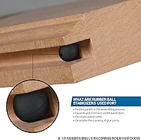 Vista 3 de Rok Separadores de puerta de gabinete de panel elevado para ranura de 1/4 pulgadas (0.250 in), estabilizadores de bolas de goma para puerta